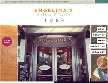 Tablet Screenshot of angelinascoffee.com